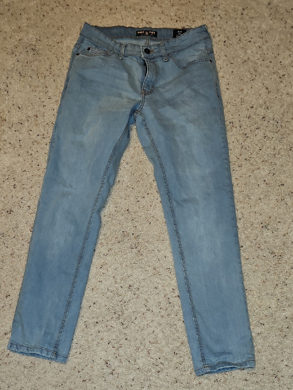 Ring of Fire Light Blue Skinny Men’s Jeans - 32x30